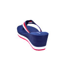 Chanclas Tommy Hilfiger zapatos Mujer modelo Corporate Wedge Rojo 