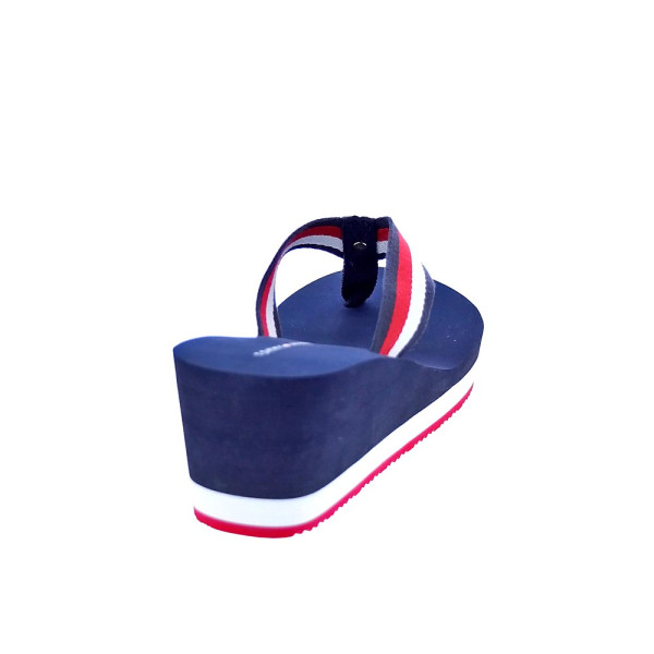 Chanclas Tommy Hilfiger zapatos Mujer modelo Corporate Wedge Rojo 