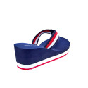 Chanclas Tommy Hilfiger zapatos Mujer modelo Corporate Wedge Rojo 