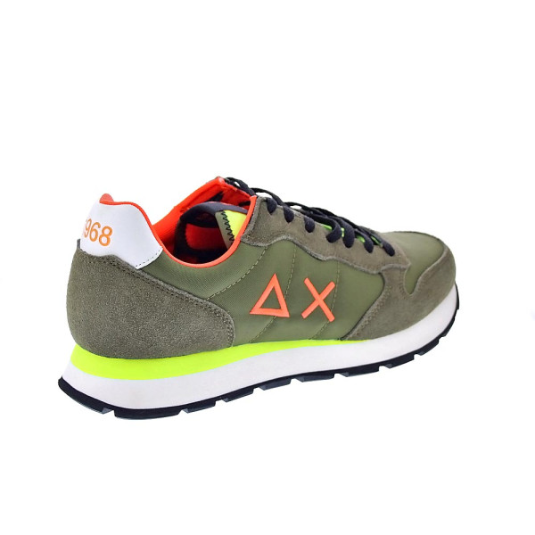 Zapatillas Sun68 AX zapatos Hombre modelo Tom Fluo Verde Cordón