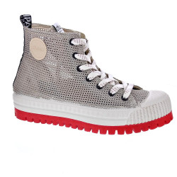 Zapatillas botas Duuo zapatos Mujer modelo Col Plus Net 020 Beige Cordón 2