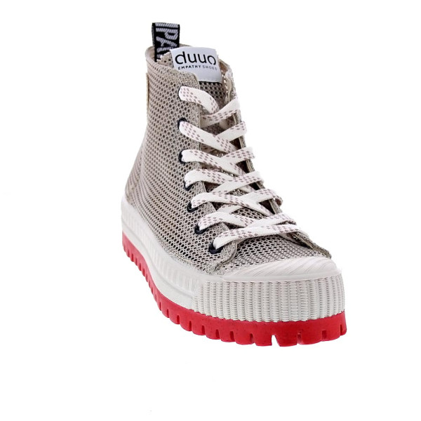 Zapatillas botas Duuo zapatos Mujer modelo Col Plus Net 020 Beige Cordón