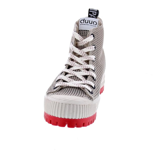 Zapatillas botas Duuo zapatos Mujer modelo Col Plus Net 020 Beige Cordón