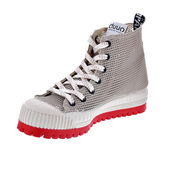 Zapatillas botas Duuo zapatos Mujer modelo Col Plus Net 020 Beige Cordón