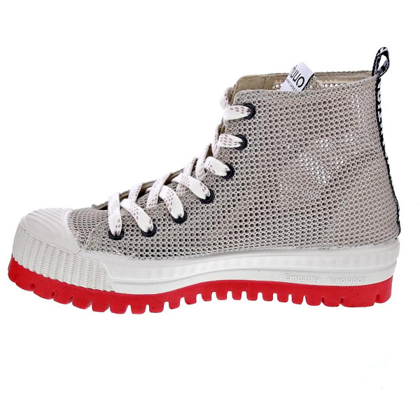 Zapatillas botas Duuo zapatos Mujer modelo Col Plus Net 020 Beige Cordón