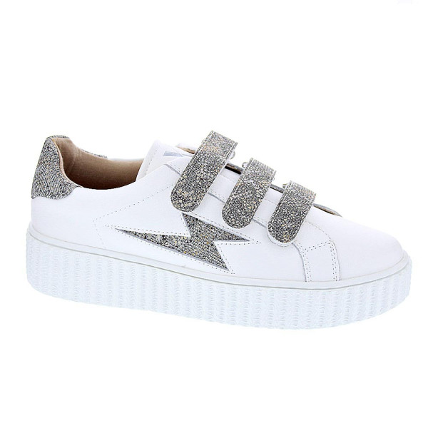 Zapatillas Vanesa Wu zapatos Mujer modelo Jane Blanco Velcro