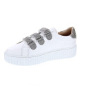 Zapatillas Vanesa Wu zapatos Mujer modelo Jane Blanco Velcro