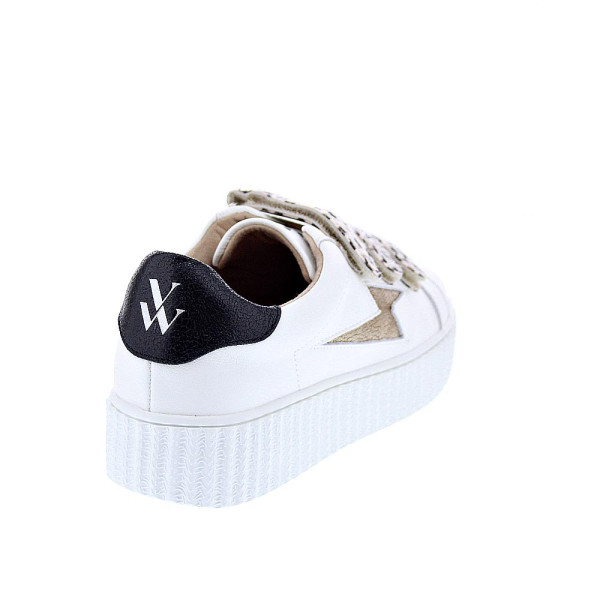 Zapatillas Vanesa Wu zapatos Mujer modelo Maggie Blanco Velcro