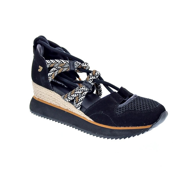 Alpargatas Gioseppo zapatos Mujer modelo Iona Negro Cordón