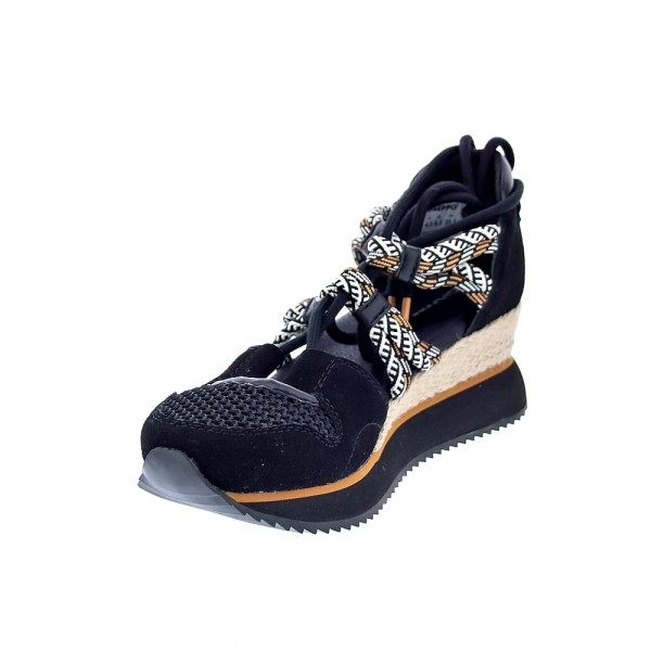 Alpargatas Gioseppo zapatos Mujer modelo Iona Negro Cordón