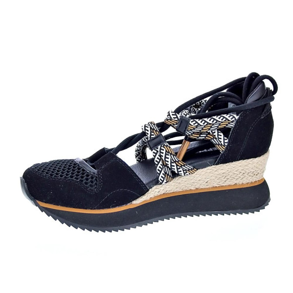 Alpargatas Gioseppo zapatos Mujer modelo Iona Negro Cordón