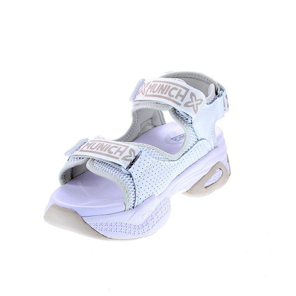Sandalias Munich zapatos Mujer modelo Areia 05 Blanco Velcro