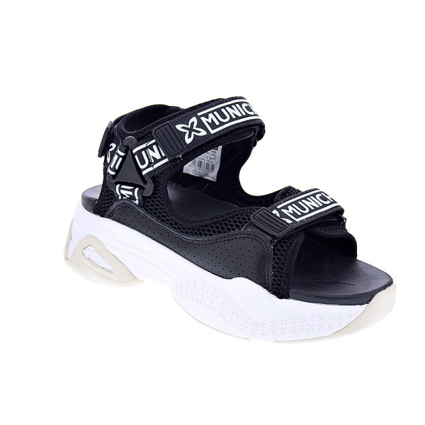 Sandalias Munich zapatos Mujer modelo Areia 06 Negro Velcro