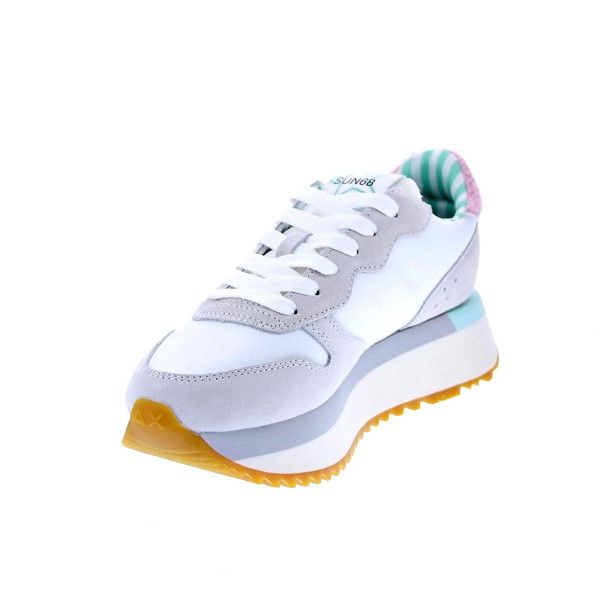 Zapatillas Sun68 AX zapatos Mujer modelo Big Stargirl Sponge Logo Blanco Cordón