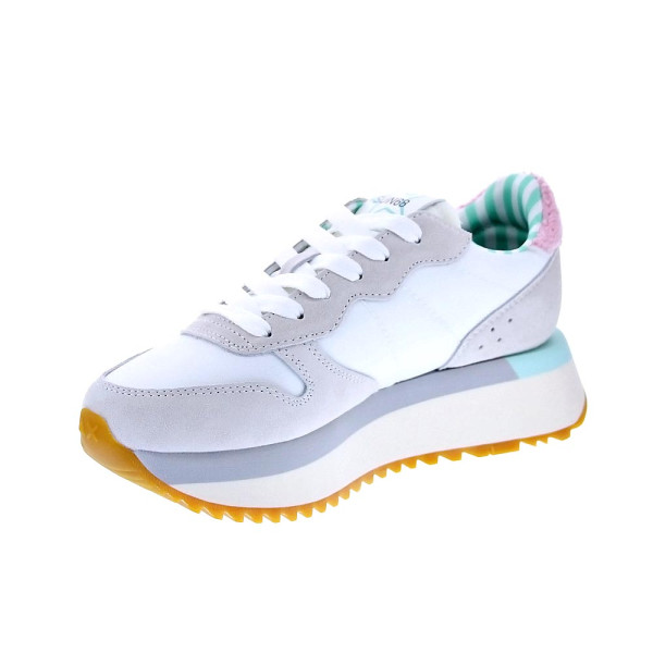 Zapatillas Sun68 AX zapatos Mujer modelo Big Stargirl Sponge Logo Blanco Cordón