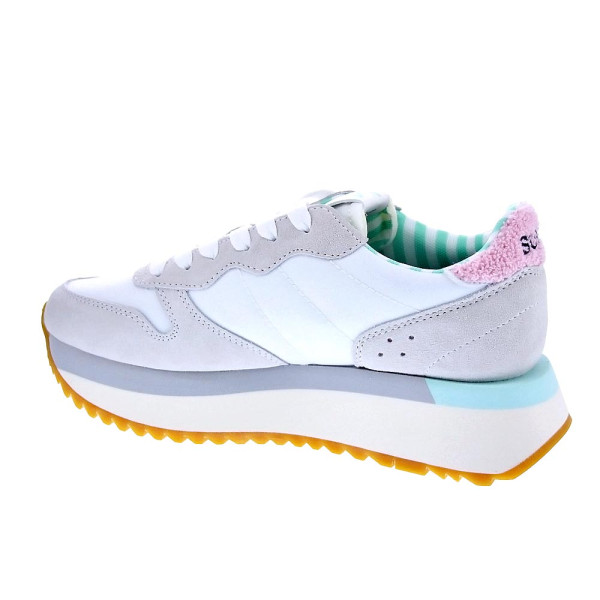 Zapatillas Sun68 AX zapatos Mujer modelo Big Stargirl Sponge Logo Blanco Cordón