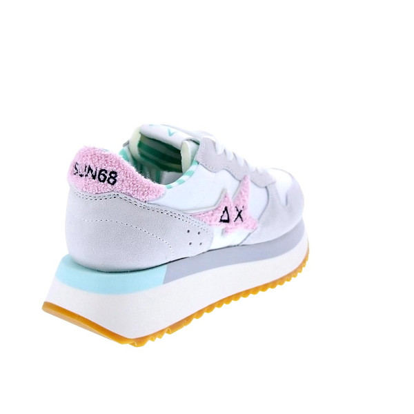 Zapatillas Sun68 AX zapatos Mujer modelo Big Stargirl Sponge Logo Blanco Cordón