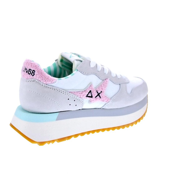 Zapatillas Sun68 AX zapatos Mujer modelo Big Stargirl Sponge Logo Blanco Cordón