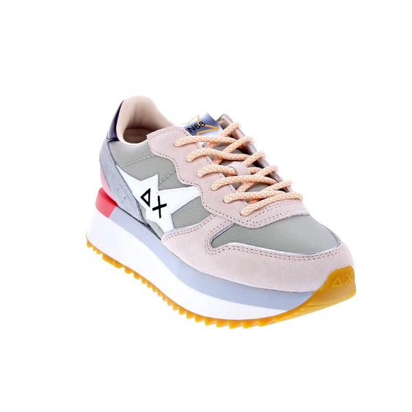 Zapatillas Sun68 AX zapatos Mujer modelo Big Stargirl Printed Logo Amarillo Cordón