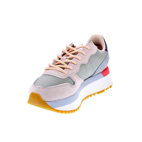 Zapatillas Sun68 AX zapatos Mujer modelo Big Stargirl Printed Logo Amarillo Cordón