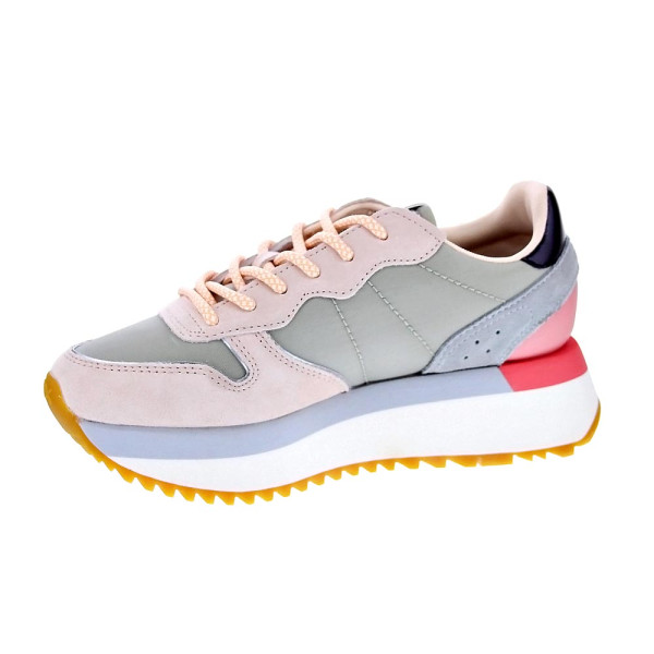 Zapatillas Sun68 AX zapatos Mujer modelo Big Stargirl Printed Logo Amarillo Cordón