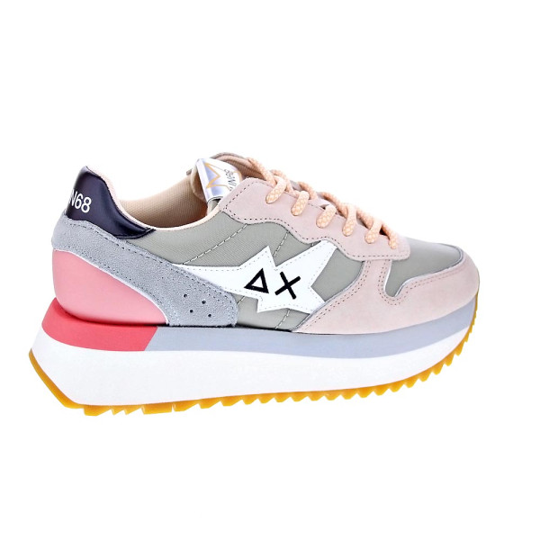 Zapatillas Sun68 AX zapatos Mujer modelo Big Stargirl Printed Logo Amarillo Cordón