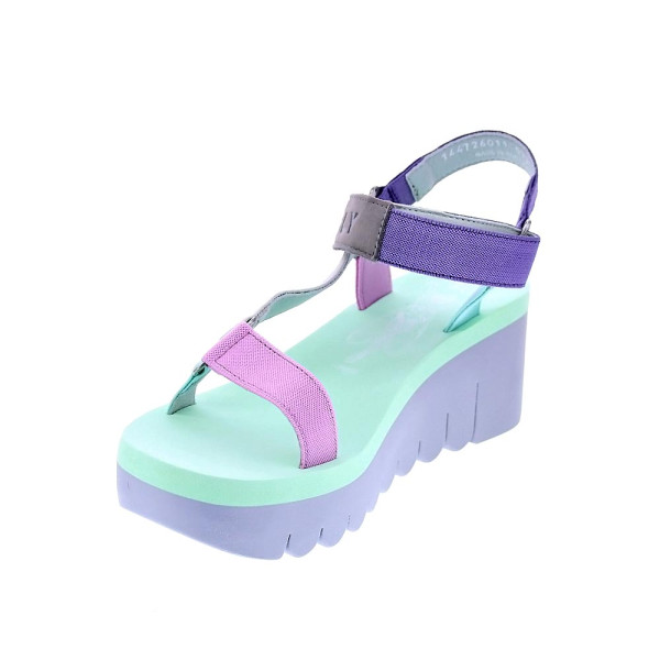 Sandalias Fly London zapatos Mujer modelo Yefa Verde Velcro