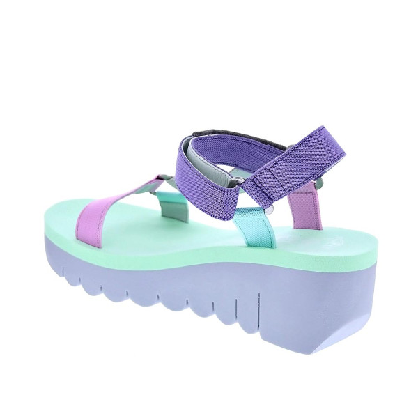 Sandalias Fly London zapatos Mujer modelo Yefa Verde Velcro