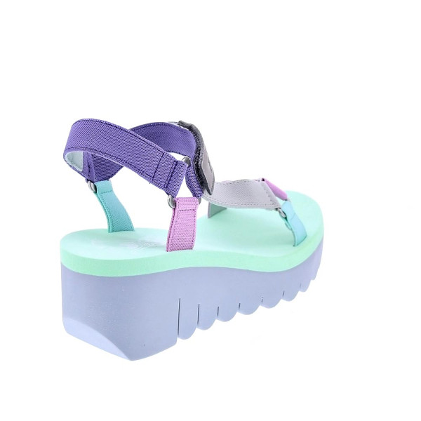 Sandalias Fly London zapatos Mujer modelo Yefa Verde Velcro