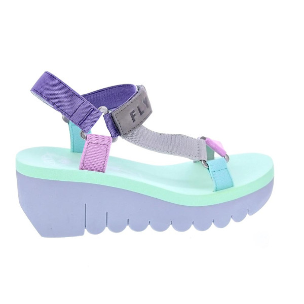 Sandalias Fly London zapatos Mujer modelo Yefa Verde Velcro