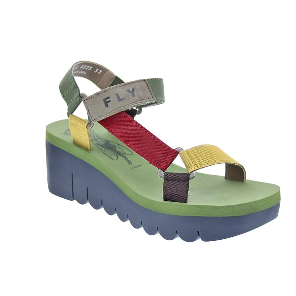 Sandalias Fly London zapatos Mujer modelo Yefa Verde Velcro