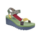 Sandalias Fly London zapatos Mujer modelo Yefa Verde Velcro