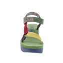 Sandalias Fly London zapatos Mujer modelo Yefa Verde Velcro