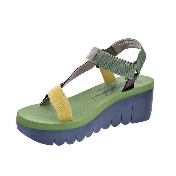 Sandalias Fly London zapatos Mujer modelo Yefa Verde Velcro