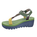 Sandalias Fly London zapatos Mujer modelo Yefa Verde Velcro