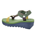 Sandalias Fly London zapatos Mujer modelo Yefa Verde Velcro