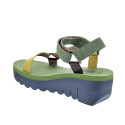 Sandalias Fly London zapatos Mujer modelo Yefa Verde Velcro