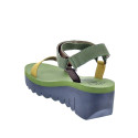 Sandalias Fly London zapatos Mujer modelo Yefa Verde Velcro