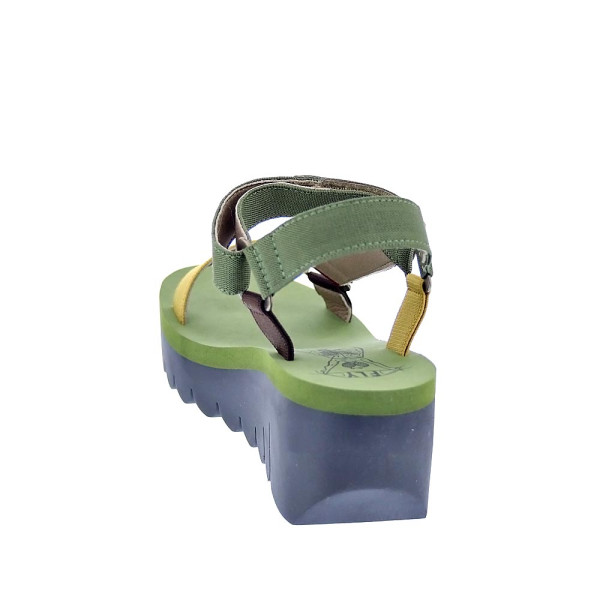 Sandalias Fly London zapatos Mujer modelo Yefa Verde Velcro
