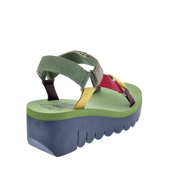 Sandalias Fly London zapatos Mujer modelo Yefa Verde Velcro