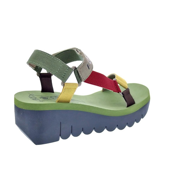 Sandalias Fly London zapatos Mujer modelo Yefa Verde Velcro