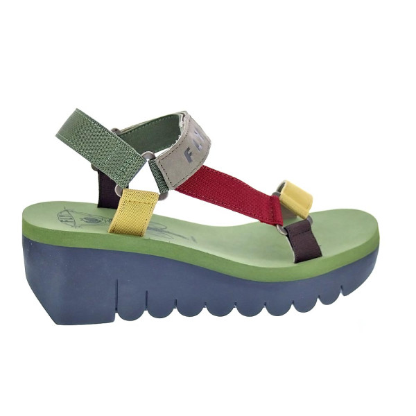 Sandalias Fly London zapatos Mujer modelo Yefa Verde Velcro