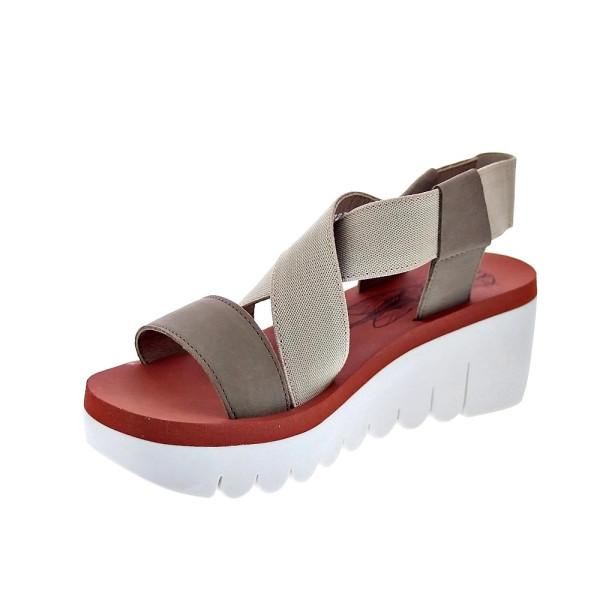 Sandalias Fly London zapatos Mujer modelo Yabi Beige Elástico