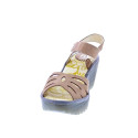 Sandalias Fly London zapatos Mujer modelo Yazi Beige Velcro