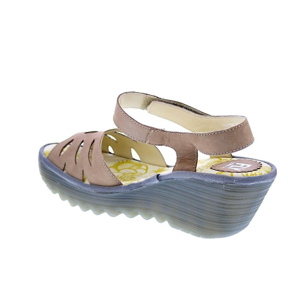 Sandalias Fly London zapatos Mujer modelo Yazi Beige Velcro