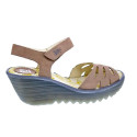 Sandalias Fly London zapatos Mujer modelo Yazi Beige Velcro