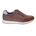 Zapatillas Geox zapatos Hombre modelo Avery cremallera Marrón Cordón