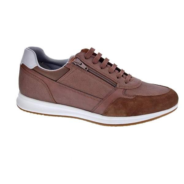 Zapatillas Geox zapatos Hombre modelo Avery cremallera Marrón Cordón