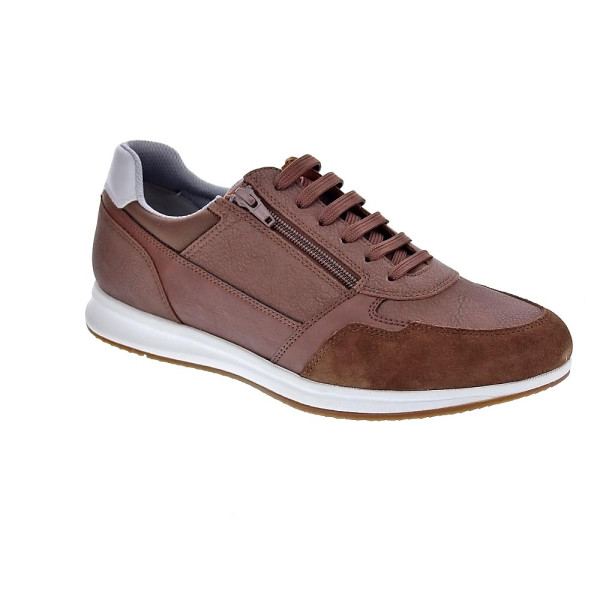 Zapatillas Geox zapatos Hombre modelo Avery cremallera Marrón Cordón