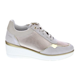Zapatillas Geox zapatos Mujer modelo Ilde Beige Cordón